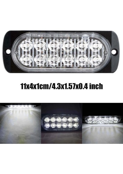 12V 6led Kırmızı Stil Dc 12V 36W Beyaz 12LED Araba Kamyon Güvenlik Uyarısı Acil Her Zaman Parlak Işık Lambası Araba Strobe Acil Durum Yanıp Sönen Uyarı Işığı (Yurt Dışından) fırsatları