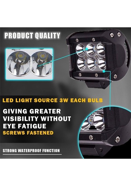 18W LED Çalışma Işığı 4WD Offroad Spot Sis Atv Suv Ute Jeep Için Sürüş Lambası (Yurt Dışından) fırsatları