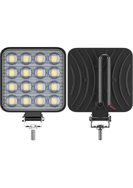 Bir Stil W 16LEDS Kare Çalışma Işığı Süper Parlak Beyaz Lamba Araba Motosiklet Kamyon Için Dc Araba Yardımcı Far (Yurt Dışından) fiyatları