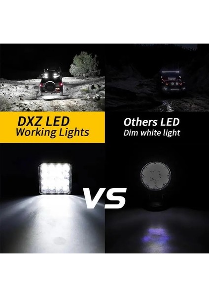 Bir Stil W 16LEDS Kare Çalışma Işığı Süper Parlak Beyaz Lamba Araba Motosiklet Kamyon Için Dc Araba Yardımcı Far (Yurt Dışından) indirimleri