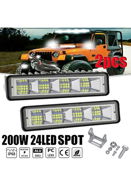 1 Adet L24 Stili Et LED Çalışma Işığı Spot Işın Çubuğu Araba Suv Offroad Sürüş Sis Lambaları (Yurt Dışından)
