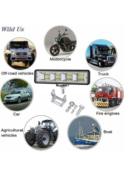 1 Adet L24 Stili Et LED Çalışma Işığı Spot Işın Çubuğu Araba Suv Offroad Sürüş Sis Lambaları (Yurt Dışından)