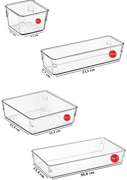 NY Home 5 Parça Çekmece Içi Punto Drawer Düzenleyici