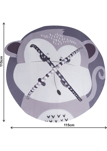 Yoyo Park Yatak Oyun Parkı 70*110 cm Oyun Halısı Hediye 115*115 cm