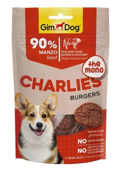Gimdog Charlies The Mono Sığır Etli Tahılsız ve Şekersiz Köpek Ödül Maması 70 gr