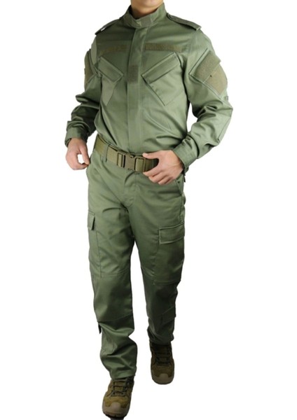 Unisex Haki Ribs Stop Tactical Takım Elbise