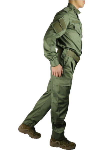 Unisex Haki Ribs Stop Tactical Takım Elbise