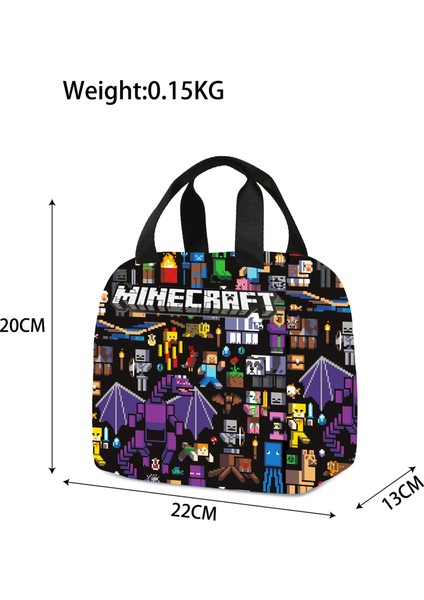 Minecraft Anime Ilk ve Ortaokul Öğrencileri Öğle Yemeği Paketi Çocuk Buz Torbası (Yurt Dışından) modelleri