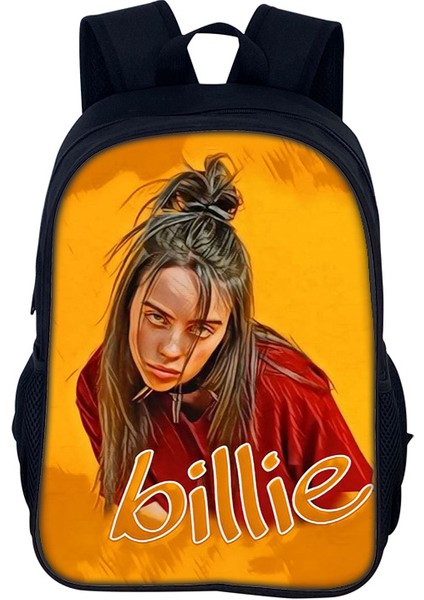 Animasyon Periferik Japon Tarzı Billie Eilish Erkekler ve Kadınlar Için Ilkokul ve Ortaokul Öğrencileri Için Sırt Çantası (Yurt Dışından)