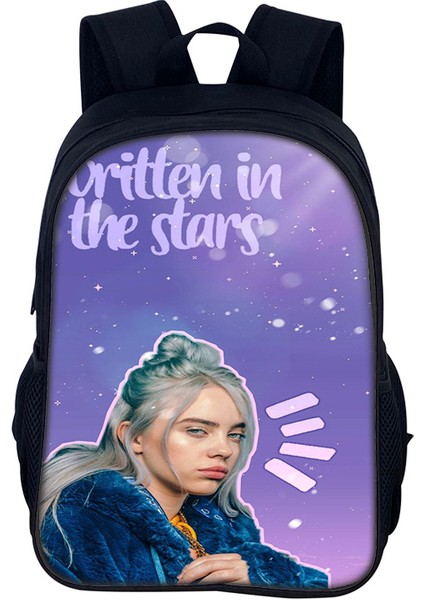 Animasyon Periferik Japon Tarzı Billie Eilish Erkekler ve Kadınlar Için Ilkokul ve Ortaokul Öğrencileri Için Sırt Çantası (Yurt Dışından)