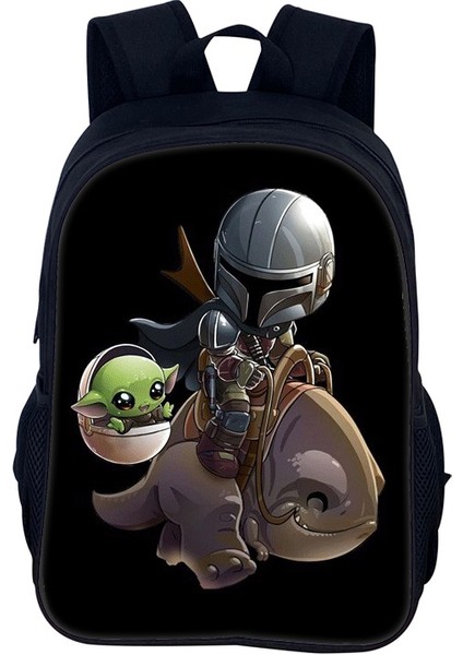 Erkek ve Kız Çocukları ile Ilkokul ve Ortaokul Öğrencileri Için Navcon Mandalorian Sırt Çantası (Yurt Dışından)
