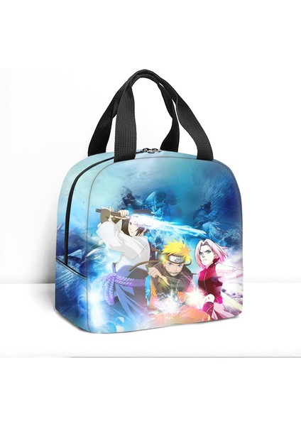 Naruto Uchiha Polyester El Yalıtım Çantası Soğutucu Çanta Öğle Yemeği Çantası Alüminyum Folyo Yalıtım Çantası (Yurt Dışından)