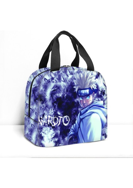 Naruto Uchiha Polyester El Yalıtım Çantası Soğutucu Çanta Öğle Yemeği Çantası Alüminyum Folyo Yalıtım Çantası (Yurt Dışından)