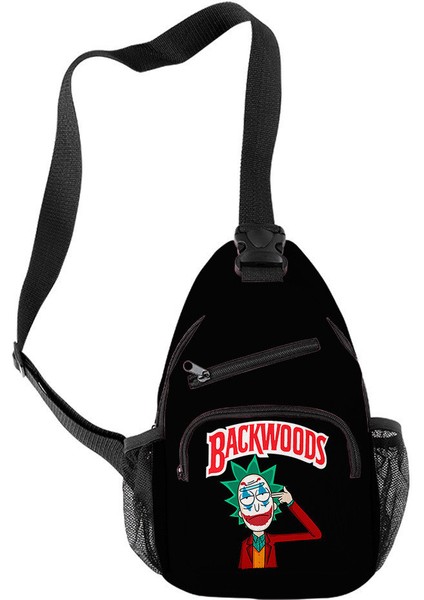 Backwoods Rick Morty Su Geçirmez Omuz Çantası Crossbody Çanta Göğüs Çantası (Yurt Dışından)