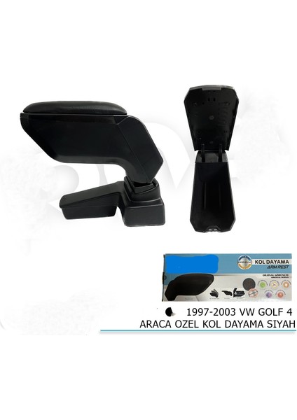 Araca Özel Volkswagen Golf 1997-2003 4 Araca Ozel Kol Dayama Sıyah Kolçak