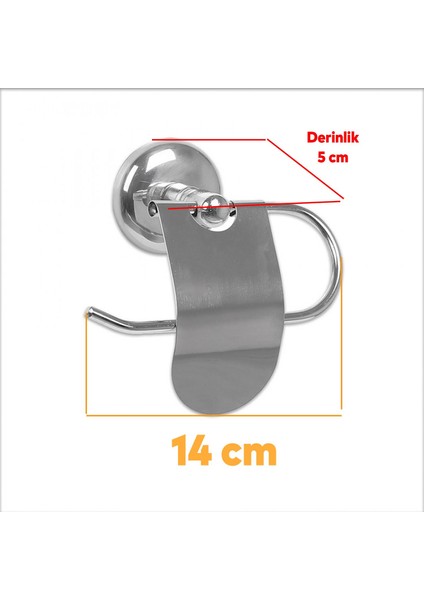 Wc Kağıt Standı Tuvalet Kağıtlık Aparat Kapaklı Paslanmaz Metal Sağlam Kaliteli Krom