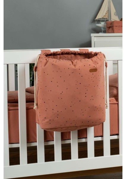Yatak Yanı Oyuncak Sepeti Cosmos Pembe Organik Pamuk