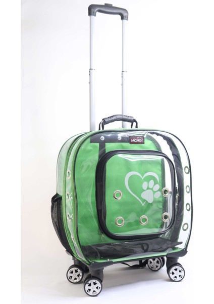 Prestige Model Şeffaf Kedi Köpek Taşıma Çantaları Küçük Yeşil fırsatları