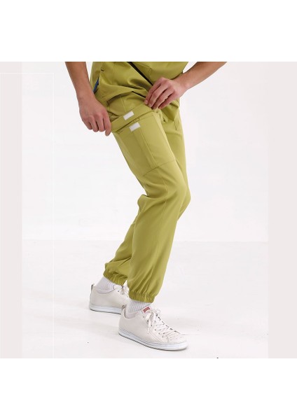 Jogger Lüks Kaliteli Likralı Doktor Hemşire Forması Scrubs Antep Fıstığı fırsatları