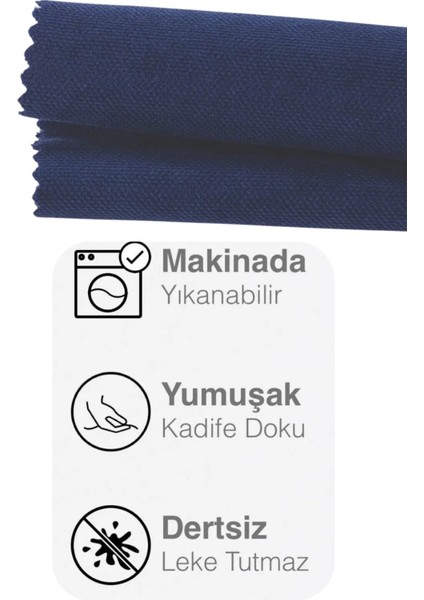 Ada Fon Perde Tek Kanat 1/3 Sık Pile 31-Parlement Mavisi