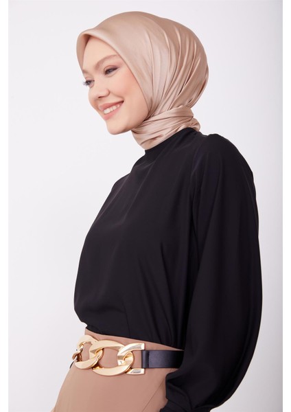 Kolu Drapeli Bluz 23K3423 Siyah