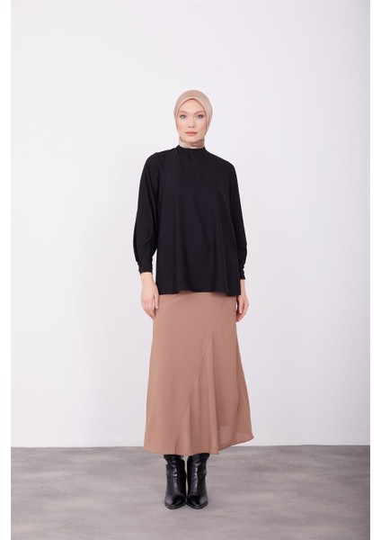 Kolu Drapeli Bluz 23K3423 Siyah fiyatları