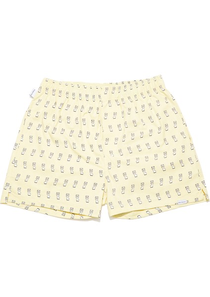 Desenli Erkek Ev Şort – Chill Space Collection – Lama