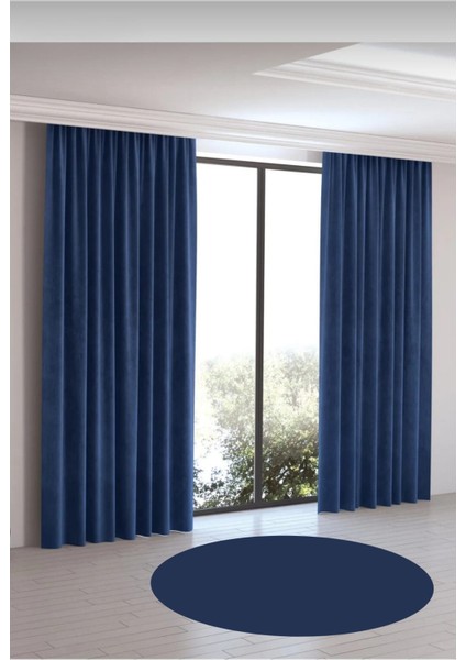 Ada Fon Perde Tek Kanat 1/3 Sık Pile 31-Parlement Mavisi