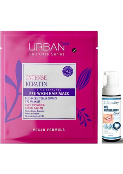 Intense Keratin Duş Öncesi Saç Bakım Maskesi - Diş Köpüğü