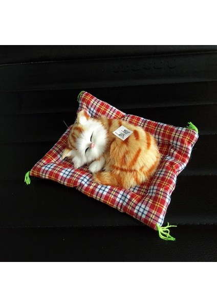 Simülasyon Güzel Kedi Ses Çıkaran Bebek Sevimli Uyuyan Peluş Kediler Mat Doldurulmuş Süslemeler Harika Hediye (Yurt Dışından) fiyatları