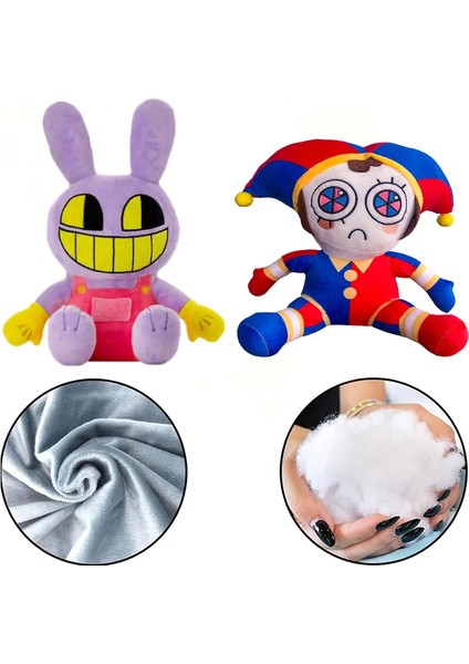 2 Paket Inanılmaz Dijital Sirk Peluş Oyuncaklar, Sirk Palyaçosu Doldurulmuş Peluş Oyuncaklar, Çocuk Yetişkinler Için Sevimli Doldurulmuş Hayvanlar Şekil Bebekler, Erkek Kız Doğum G (Yurt Dışından)