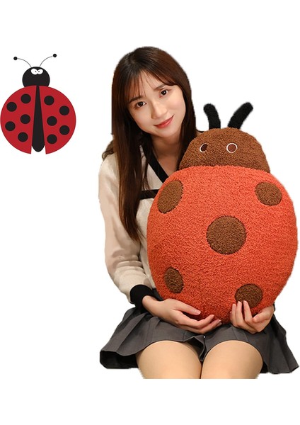 Sevimli Yastık Peluş Uğur Böceği Dolması Hayvan Eşyaları Uğur Böceği Peluş Yastık Oyuncaklar Kawaii Yumuşak Lady Beetle Yastık Sarılma Dolması Uğur Böceği Çocuklar Için Hediye Ev D (Yurt Dışından)