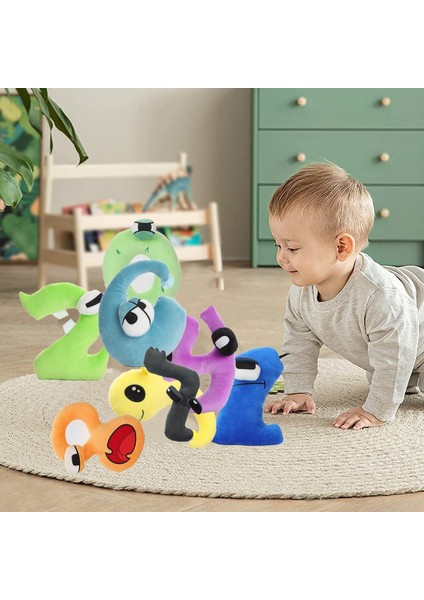 Sayı Peluş Oyuncaklar - Shape Lore Peluş Bebek - Erkek ve Kız Çocuklar Için Ilk Eğitim Alfabe Peluş - Erkek ve Kız Çocuklar Için Temel Hediyeler (0) (Yurt Dışından)