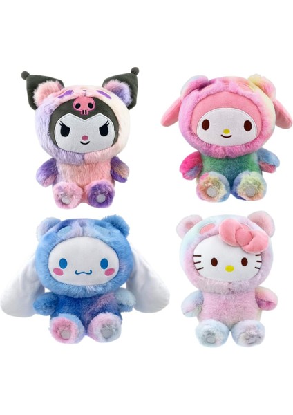 9 Inç Anime Kawaii Peluş Bebek Seti, 4 Adet Sevimli Kuromi My Melody Cinnamoroll Pom Pom Purin Doldurulmuş Hayvanlar Peluşlar Çocuklar, Yetişkinler ve Anime Hayranları Için Hediyel (Yurt Dışından)