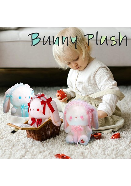 9.8 "tavşan Peluş Doldurulmuş Hayvan Doll, Lolita Tavşan Peluş Hayvan Oyuncaklar Kızlar Için Tatil Doğum Günü Hediyesi (Mavi) (Yurt Dışından) fiyatları