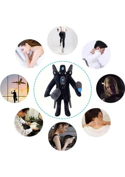2 Adet Skibidi Tuvalet Peluş Oyuncak, Kameraman Peluş, Konuşmacı Patronlar Peluşlar, Yumuşak Pamuk Doldurulmuş Hayvan Peluş Bebek Çocuklar Için Koleksiyon Hediyeleri Hayranları Cad (Yurt Dışından)