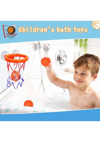 Eğlenceli Basketbol Potası Topları Playset Erkek Kız Banyo Oyuncakları Küvet 3 Top Seti Güçlü Vantuz Banyo Oyunu Çocuklar Için Yeni Yürümeye Başlayan Çocuklar (Yurt Dışından)