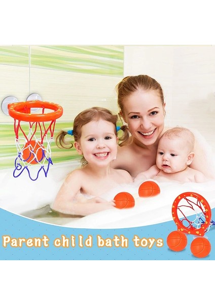 Eğlenceli Basketbol Potası Topları Playset Erkek Kız Banyo Oyuncakları Küvet 3 Top Seti Güçlü Vantuz Banyo Oyunu Çocuklar Için Yeni Yürümeye Başlayan Çocuklar (Yurt Dışından)