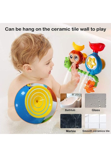 Bebek Banyo Oyuncak Duvar Vantuz Parça Su Oyunları Çocuk Banyo Maymun Tırtıl Banyo Duş Oyuncak Çocuklar Için Doğum Günü Hediyeleri (Yurt Dışından)