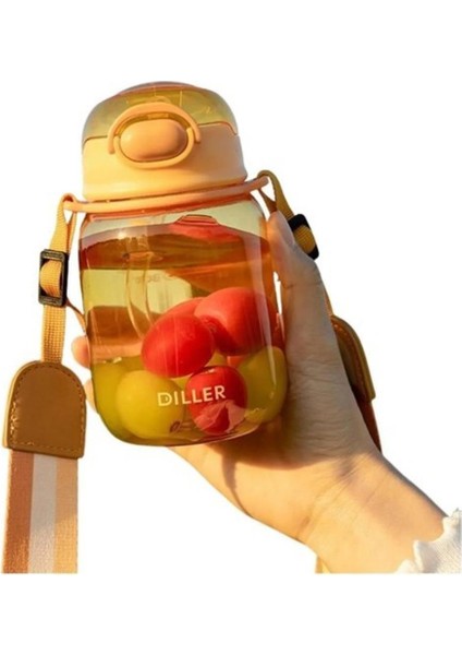 Bee Diller Tritan Pipetli Su Matarası 500ML Turuncu