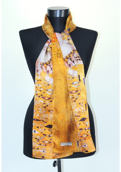 Ipek Fular | Gold | 32X160 cm | Gustav Klimt Adele Bloch |