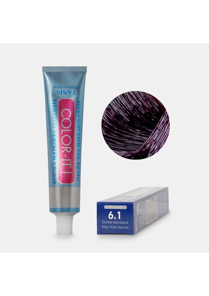 Kalıcı Saç Boyası Color-It 6.1 Koyu Küllü Kumral