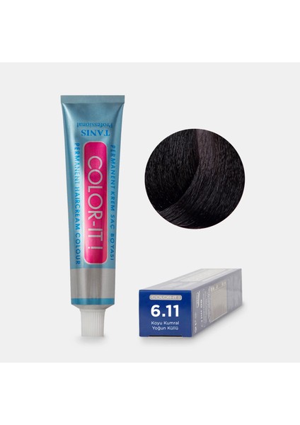 Kalıcı Saç Boyası Color-It 6.11 Koyu Kumral Yoğun Küllü