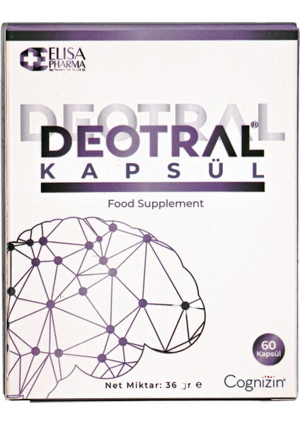 60 Kapsül, Sitikolin, Fosfatidilserin, Mg, Zn, Se, Folik Asit, L-Theanine, B Vitamini İçeren Takviye Edici Gıda