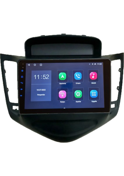 Chevrolet Cruze 2012-2010 Yıl Android Sürüm 13 Kablosuz Carplay Navigasyon Multimedya 9 Inç Ekran 2gb Ram 32GB Rom Hafıza