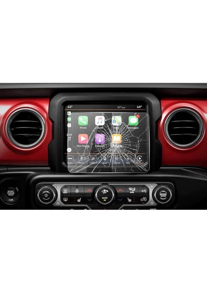 Jeep Wrangler Mat Ekran Koruyucu 8.4 Inç Multimedya Uyumlu Şeffaf modelleri