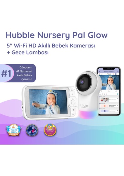 Nursery Pal Glow+ Wifi Bebek 5" Hd Wi-Fi Dijital Bebek Kamerası + Gece Lambası fiyatları