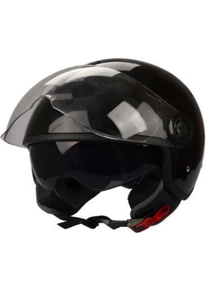 FR-612 Black Yarım Güneş Vizörlü Kask