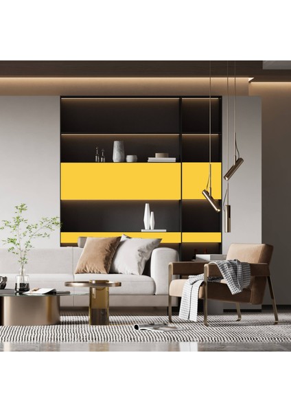 Sarı Renkli Düz Yapışkanlı Folyo, Mutfak, Tezgah, Masa, Mobilya Kaplama Folyosu, Isıya Dayanıklı, Su Geçirmez, Yapışkan Folyolar, Sticker, Büyük Ebatlı, Dekoros fırsatları