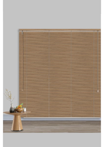 159-25 Sütlü Kahve Desenli 25mm Polywood Jaluzi